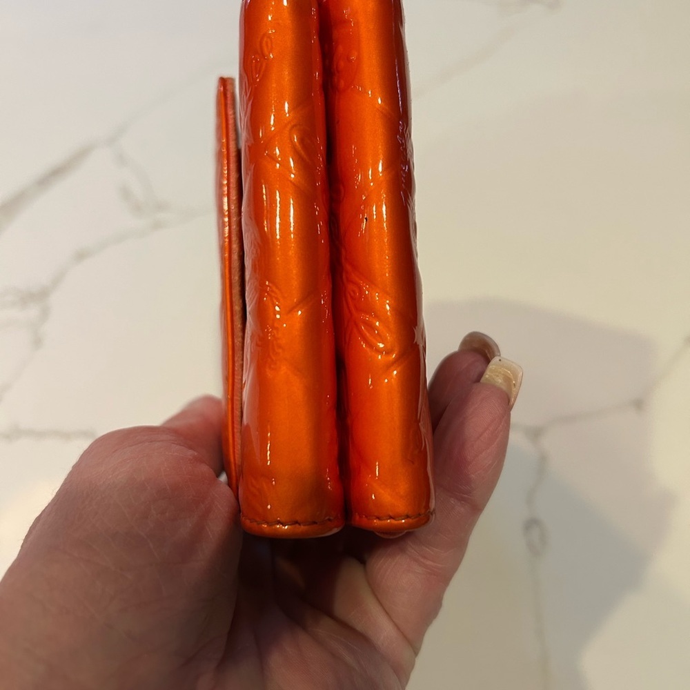 CHANEL Orange Quilted Lucky Charm Wallet - Picture 4 of 13